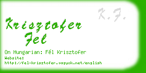 krisztofer fel business card